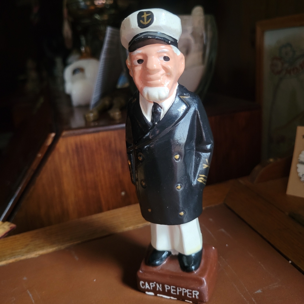 Vintage CAP'N PEPPER Ceramic Pepper Shaker